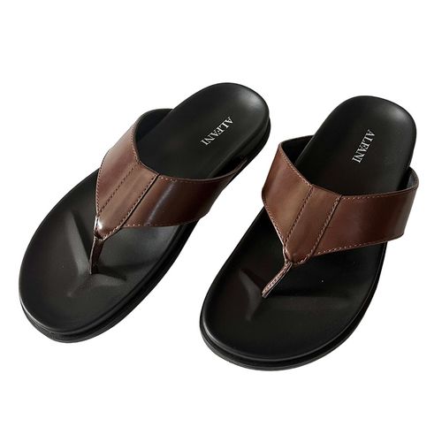 Dép Xỏ Ngón Nam Alfani Faux-Leather Thong Sandals Màu Nâu
