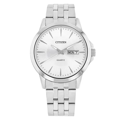 Đồng Hồ Nam Citizen Men's Watch Quartz Stainless Steel DZ5000-58A Màu Bạc