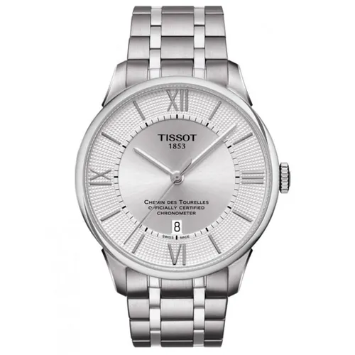 Đồng hồ - Đồng Hồ Nam Tissot Chemin Des Tourelles Automatic Cosc T099.408.11.038.00 Màu Trắng Bạc - Vua Hàng Hiệu