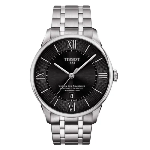 Đồng hồ - Đồng Hồ Nam Tissot Chemin Des Tourelles Automatic Cosc T099.408.11.058.00 Màu Đen Bạc - Vua Hàng Hiệu
