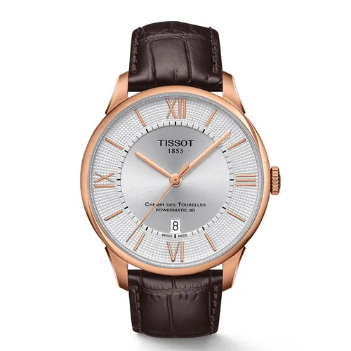 Đồng hồ - Đồng Hồ Nam Tissot Chemin Des Tourelles Automatic Watch T099.407.36.038.00 Màu Nâu - Vua Hàng Hiệu