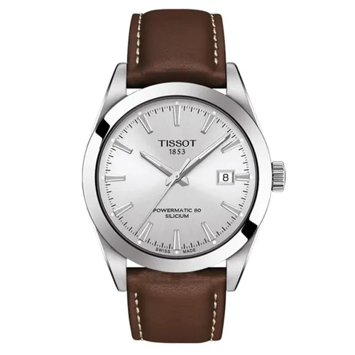 Đồng hồ - Đồng Hồ Nam Tissot Gentleman 80 Silicium White T127.407.16.031.00 Màu Trắng Nâu - Vua Hàng Hiệu