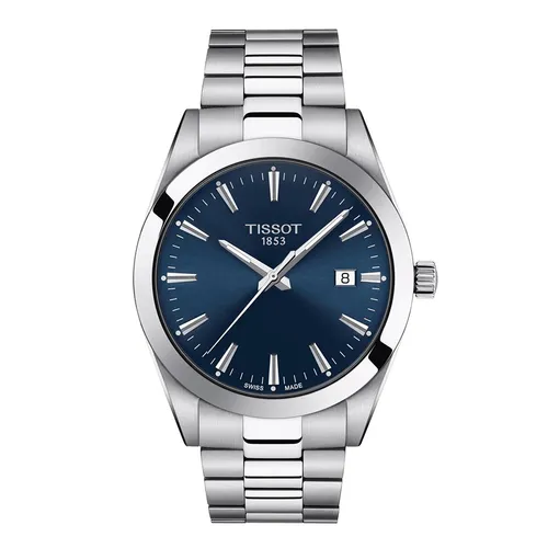 Đồng Hồ Nam Tissot Gentleman T127.410.11.041.00 Màu Xanh Bạc