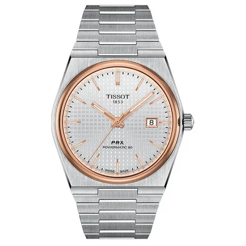 Đồng Hồ Nam Tissot Prx Powermatic 80 T137.407.21.031.00 Màu Trắng Bạc - Đồng hồ - Vua Hàng Hiệu