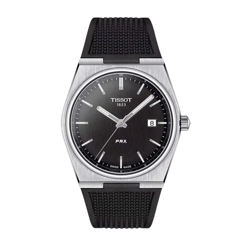 Tissot Nam Dây cao su Máy Quartz (Pin) - Đồng Hồ Nam Tissot PRX T137.410.17.051.00 Màu Đen - Vua Hàng Hiệu