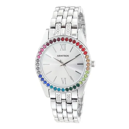 Đồng hồ - Đồng Hồ Nữ Armitron Women's Genuine Crystal Accented Bracelet Watch 75/5763 Màu Bạc - Vua Hàng Hiệu