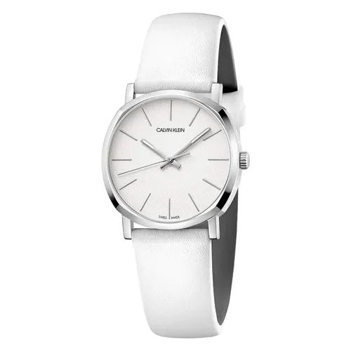 Đồng hồ - Đồng Hồ Nữ Calvin Klein CK Women's Leather Watch K8Q331L2 Màu Trắng - Vua Hàng Hiệu