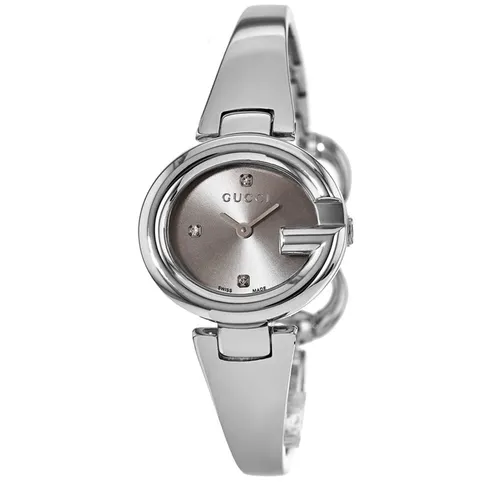 Đồng hồ Gucci Dây kim loại - Đồng Hồ Nữ Gucci Guccissima Diamond Watch 27mm YA134506 Màu Bạc - Vua Hàng Hiệu