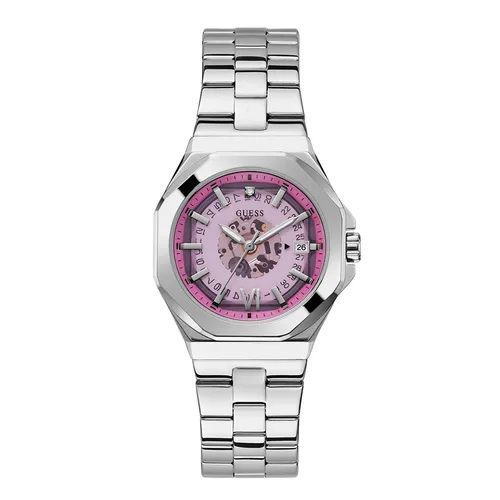 Đồng Hồ Nữ Guess Ladies Silver Tone Date Watch GW0551L1 Màu Bạc Hồng 
