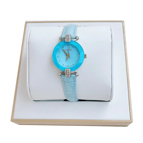 Đồng hồ - Đồng Hồ Nữ Mathey Tissot Women's Pyramide Watch P318F Màu Xanh Nhạt - Vua Hàng Hiệu