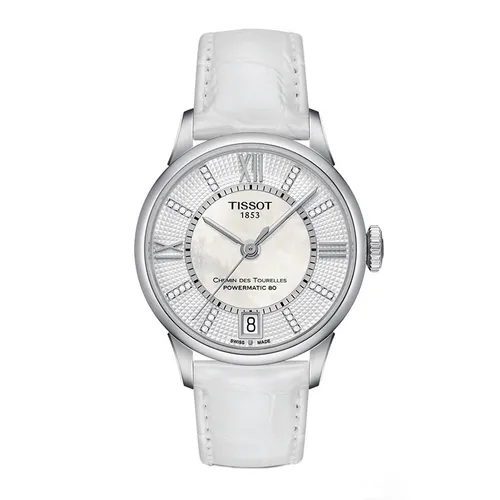 Đồng Hồ Nữ Tissot Chemin Des Tourelles Powermatic 80 T099.207.16.116.00 Màu Trắng Bạc - Đồng hồ - Vua Hàng Hiệu
