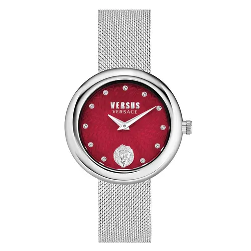 Versace - Đồng Hồ Nữ Versus By Versace Lea Quartz Red Dial Ladies Watch VSPEN4121 Màu Bạc - Vua Hàng Hiệu