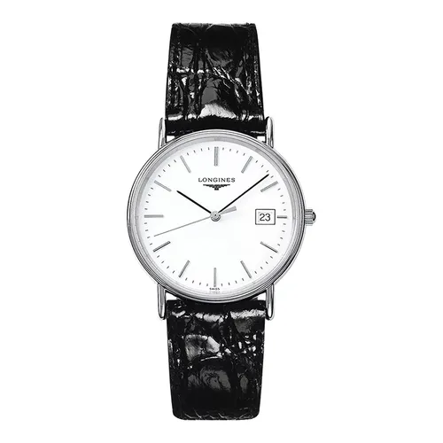 Đồng hồ - Đồng Hồ Unisex Longines Presence L4.720.4.12.2 Watch 34mm Màu Đen Bạc - Vua Hàng Hiệu