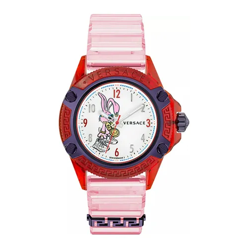 Đồng Hồ Versace Icon Active New Year Edition Watch 42mm VE6E00523 Màu Đỏ Hồng