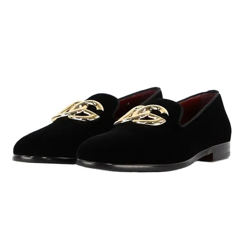 Giày Lười Nam Dolce & Gabbana D&G Leonardo Velvet A50467 Màu Đen Size 40 - Giày - Vua Hàng Hiệu