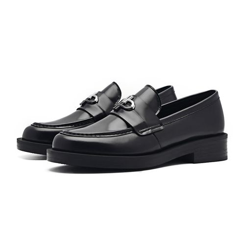 Giày Lười Nữ Pedro Icon Leather Loafers Black PW1-66600007 Màu Đen
