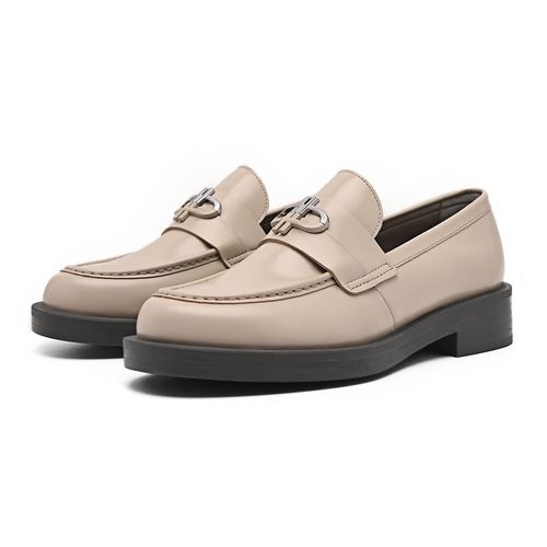 Giày Lười Nữ Pedro Icon Leather Loafers Taupe PW1-66600007 Màu Kem