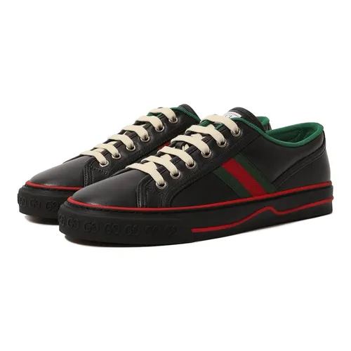 Giày - Giày Sneaker Nam Gucci GG Leather Tennis 1977 Màu Đen Size 42 - Vua Hàng Hiệu