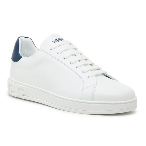 Giày Sneaker Nam Versace White With Blue Heel Printed 1006239 1A04263 2W300 Màu Trắng Size 41