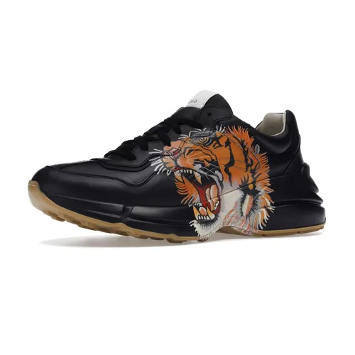 Giày Thể Thao Gucci Rhyton Leather ‘Tiger Print’ 548635-DRW00-1000 Màu Đen Size 8