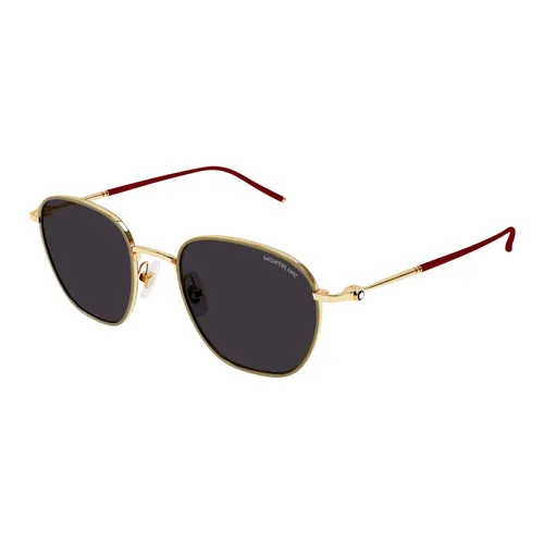 Kính Mát Nam Montblanc MB0160S 010 Sunglasses Màu Nâu Xám