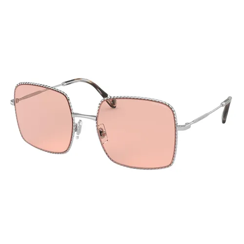 Kính Mát Nữ Miu Miu Sunglasses OMU 61VS 1BC03F 56 Màu Bạc Hồng