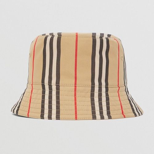 Mũ Burberry Reversible Icon Stripe Cotton Bucket Hat Màu Đen Size XS-2