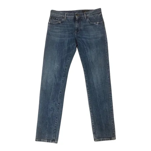 Dolce & Gabbana Nam Xanh đậm Quần jeans - Quần Jean Nam Dolce & Gabbana D&G GY07CDG8CS3S9001 Màu Xanh Đậm Size 48 - Vua Hàng Hiệu