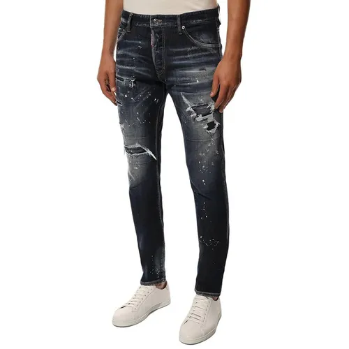 Thời trang Nam Xanh Đen Quần jeans - Quần Jean Nam Dsquared2 Coolguy S74LB1193 Màu Xanh Đen Size 44 - Vua Hàng Hiệu