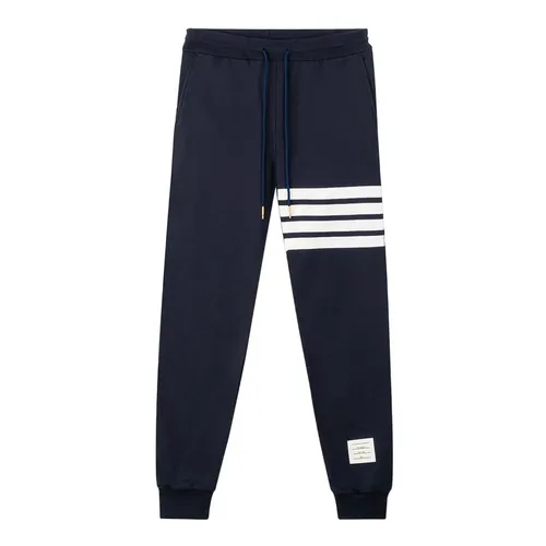 Thom Browne Quần Jogger Mỹ - Quần Jogger Nam Thom Browne Loopback Knit With 4-Bar Stripe Detail MJQ008H00535461 Màu Xanh Đen Size 2 - Vua Hàng Hiệu
