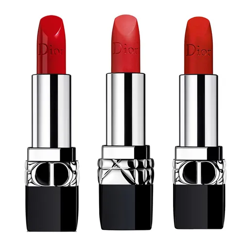 Set Son Dior Rouge Dior Lipstick Màu 999 Satin, 999 Matte, 999 Velvet ( 3 x 3.5g)