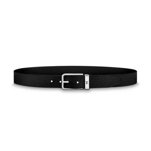 Thắt lưng Louis Vuitton Nam - Thắt Lưng Nam Louis Vuitton LV Pont Neuf 35mm Taiga Leather M0000S Màu Đen Size 100 - Vua Hàng Hiệu