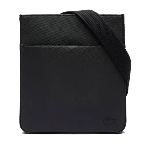Túi Đeo Chéo Nam Lacoste Men's Classic Piqué Effect Slimline Satchel NH4424HC 000 Màu Đen