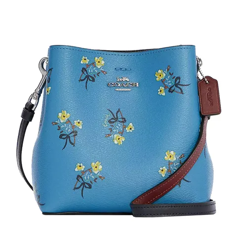 Túi Đeo Chéo Nữ Coach Mini Town Bucket Bag With Floral Bow Print C7974 Màu Xanh Blue