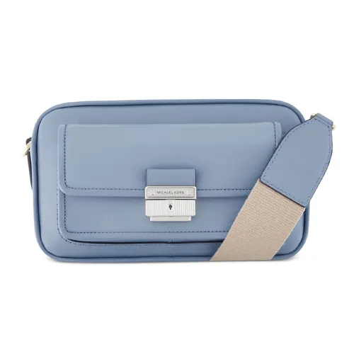 Túi xách - Túi Đeo Chéo Nữ Michael Kors MK Bradshaw Medium Pocket Camera Xbody Leather 32F1S2BC2L Màu Xanh Da Trời - Vua Hàng Hiệu