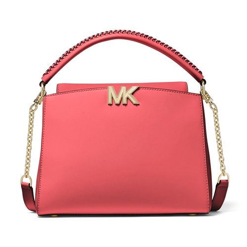 Túi Đeo Chéo Nữ Michael Kors MK Karlie Small Leather Crossbody Bag Màu Đỏ Hồng
