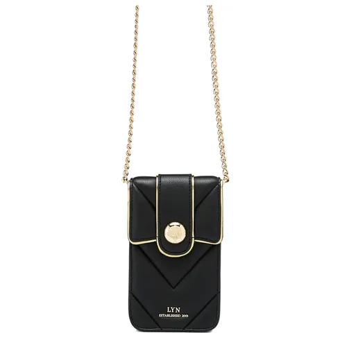 Túi xách - Túi Đựng Điện Thoại Nữ Lyn Cameron Mobile Pocket Wallets On Chain Black LL23FWF079 Màu Đen - Vua Hàng Hiệu