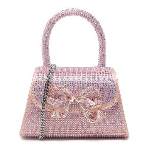 Túi xách - Túi Xách Nữ Self-Portrait Rhinestone Bow Micro Bag Màu Hồng - Vua Hàng Hiệu