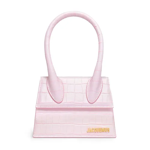 Túi xách Jacquemus Hồng nhạt - Túi Xách Tay Nữ Jacquemus Chiquito Moyen Croc Màu Hồng Nhạt - Vua Hàng Hiệu