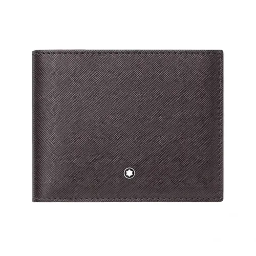 Túi xách Montblanc Nam Ví - Ví Nam Montblanc Sartorial Wallet 6CC MB 128586 Màu Nâu Đen - Vua Hàng Hiệu