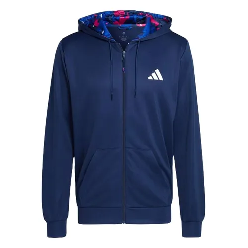 Áo Khoác Nam Adidas Train Essentials Seasonal Training Full-Zip Jacket IB8139 Màu Xanh Blue Size S - Thời trang - Vua Hàng Hiệu