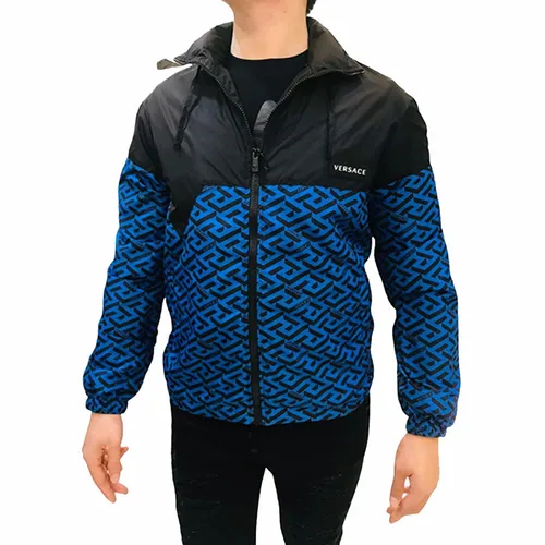 Áo Khoác Nam Versace Street Style Logo Jackets 04CF54EABA Màu Xanh Đen Size 44 - Thời trang - Vua Hàng Hiệu