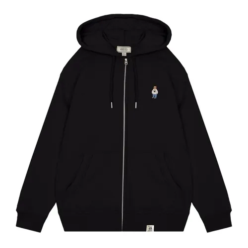 WHOAU Áo khoác - Áo Khoác Nữ WHOAU Raised Steve Overfit Hooded Zip Up WHMZC4912U Màu Đen - Vua Hàng Hiệu