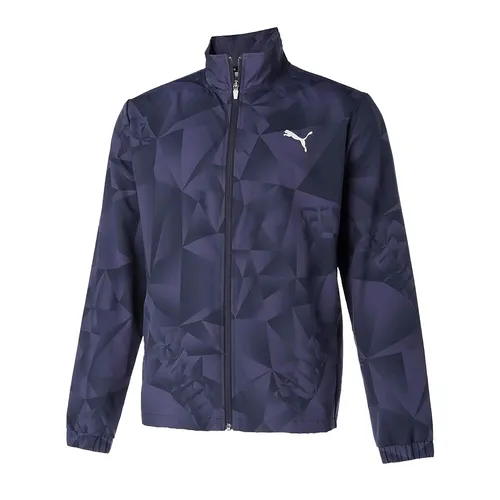 Thời trang Puma Áo khoác - Áo Khoác Puma Graphic Windbreaker Jacket 521843 Màu Xanh Navy - Vua Hàng Hiệu