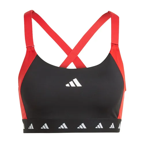 Thời trang - Áo Ngực Thể Thao Nữ Adidas Colorblock Medium Support Techfit Powerimpact IK6157 Màu Đen Đỏ Size SAC - Vua Hàng Hiệu
