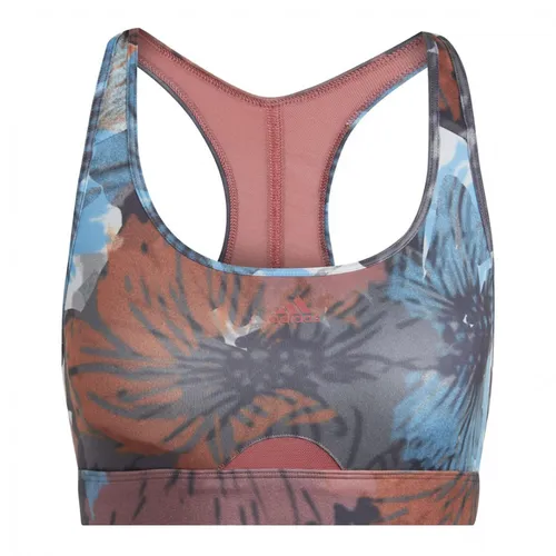 Thời trang - Áo Ngực Thể Thao Nữ Adidas Powerreact Training Medium Support Allover Print Bra HN0665 Màu Đỏ Xanh Size M - Vua Hàng Hiệu