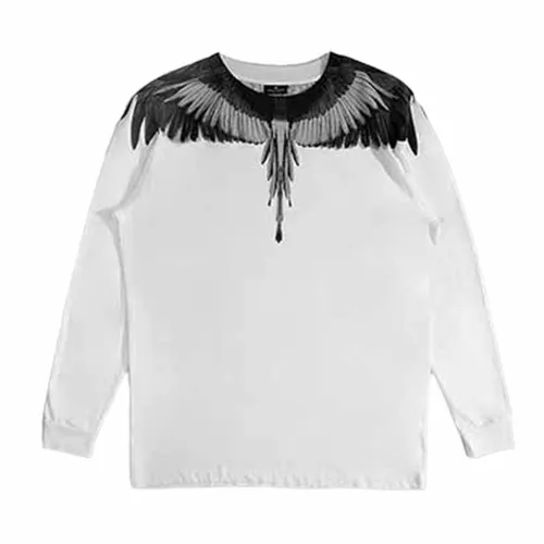 Marcelo Burlon - Áo Nỉ Nam Marcelo Burlon County Milan Black/White Wings Sweatshirt Màu Trắng Hoạ Tiết - Vua Hàng Hiệu