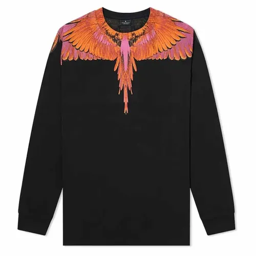 Marcelo Burlon - Áo Nỉ Nam Marcelo Burlon County Milan Red Wings Sweatshirt Màu Đen Hoạ Tiết - Vua Hàng Hiệu