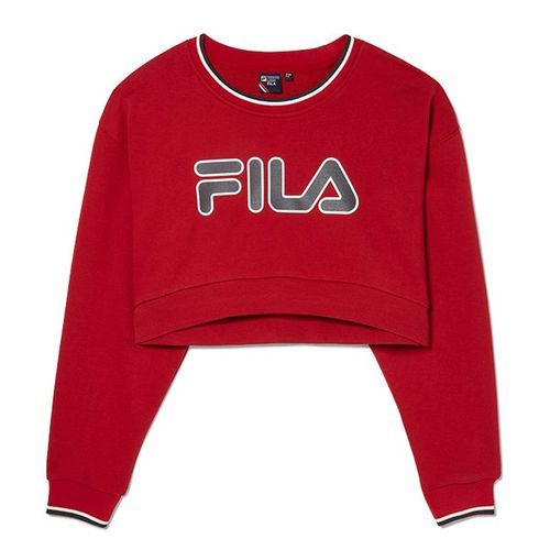 Áo Nỉ Nữ Fila Heritage Crop Sweater FS2POF1H52F-HRD Màu Đỏ