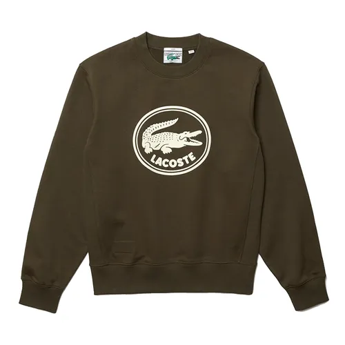 Áo Nỉ Sweater Lacoste 3D Logo Organic Fleece SH7582-S7T Màu Xanh Olive Size 3